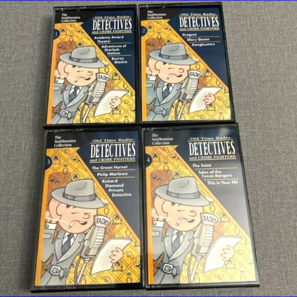 The SMITHSONIAN - Old Time Radio Detectives and Crime Fighters - 4 Cassettes NIB - Picture 4 of 6